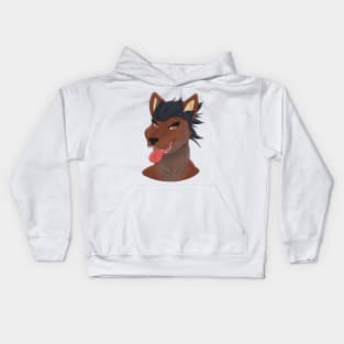 Anthro wolf face Kids Hoodie